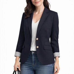 Gap Navy Tailored Blazer – Size 8 – Classic, Preppy Chic